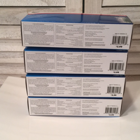 White Lights Bundle NWT- 4 boxes- 200 lights - by GE - Picture 5 of 7